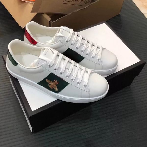 casual dress shoes men women luxury sneaker cow leather designers bee pattern womens mens bottom tiger red green stripes sports white design, Black
casual dress shoes men women luxury sneaker cow leather designers bee pattern womens mens bottom tiger red green stripes sports white design, Black