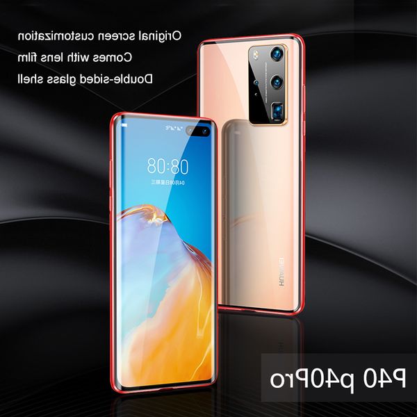 double side phone pro high transparent glass plus alloy frame for huawei p40 series case cover shell
double side phone pro high transparent glass plus alloy frame for huawei p40 series case cover shell