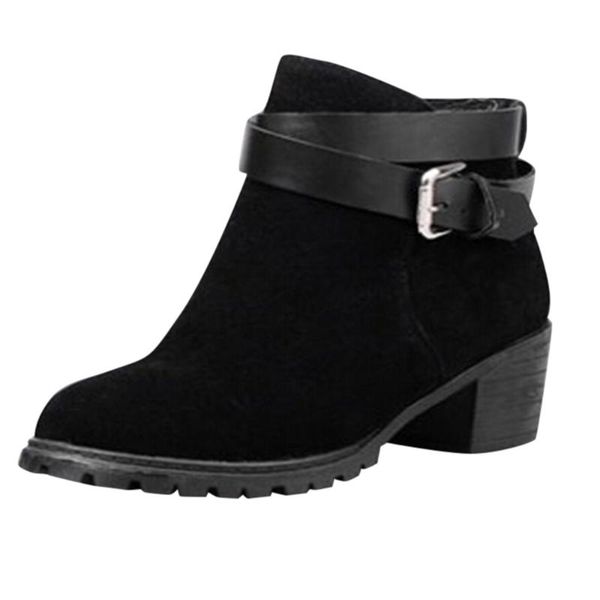 women's short ankle boots casual snow warm boots fashion ladies leather buckle- strap middle heel 2020 winter roman shoes, Black
women's short ankle boots casual snow warm boots fashion ladies leather buckle- strap middle heel 2020 winter roman shoes, Black