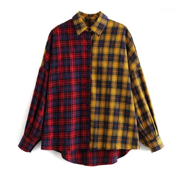 fashion autumn shirt for woman women plaid patchwork long sleeve button-up turn-down neck shirts blouse blusas mujer de moda, White
fashion autumn shirt for woman women plaid patchwork long sleeve button-up turn-down neck shirts blouse blusas mujer de moda, White