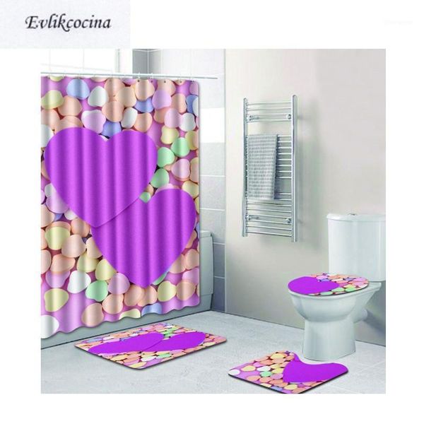 4pcs purple heart banyo bath mats anti slip bathroom mat set tapete banheiro washable toilet rugs alfombra bano1
4pcs purple heart banyo bath mats anti slip bathroom mat set tapete banheiro washable toilet rugs alfombra bano1