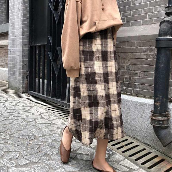 new 2019 women fashion woolen plaid skirt autumn winter long skirts high waist vintage streetwear casual jupe femme saia1, Black
new 2019 women fashion woolen plaid skirt autumn winter long skirts high waist vintage streetwear casual jupe femme saia1, Black