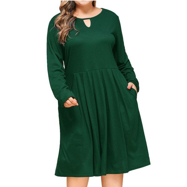 new large size dress 4xl 5xl 6xl 7xl 8xl bust 136cm fashion women's round neck pocket long sleeve solid color stitching dress, Black;gray
new large size dress 4xl 5xl 6xl 7xl 8xl bust 136cm fashion women's round neck pocket long sleeve solid color stitching dress, Black;gray