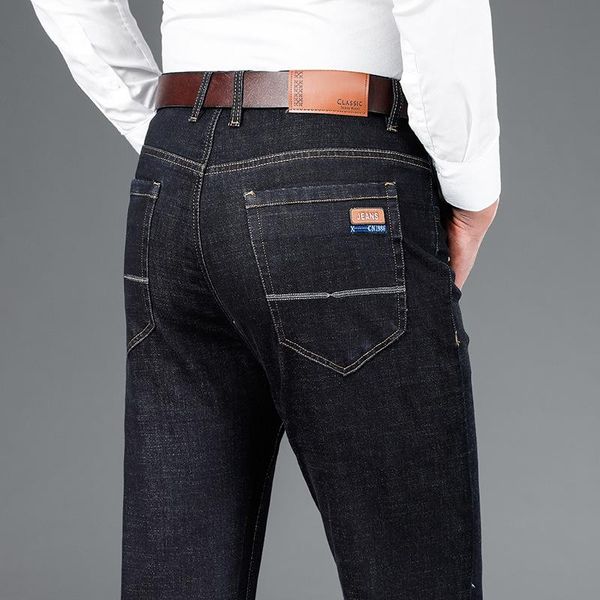 men's jeans 2021 autumn stretch cotton loose fit denim pants black blue for men casual baggy trouser business jeans,1811h
men's jeans 2021 autumn stretch cotton loose fit denim pants black blue for men casual baggy trouser business jeans,1811h