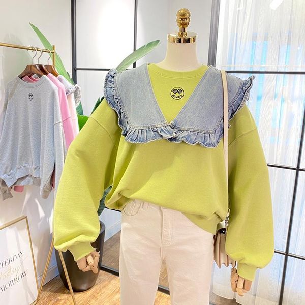 korean ulzzang women cotton sweatshirts high street loose pullover coat 2 pieces demin shawl retro sweat oversize1, Black
korean ulzzang women cotton sweatshirts high street loose pullover coat 2 pieces demin shawl retro sweat oversize1, Black
