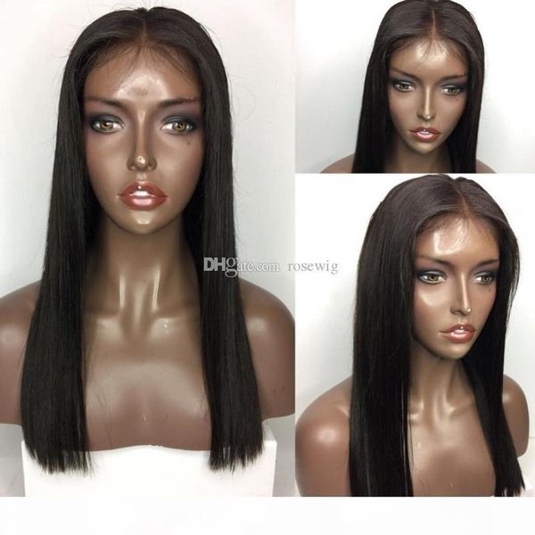 glueless silk full lace wigs with baby hair brazilian lace front human hair wigs for black women silk base lace wigs, Black;brown 
glueless silk full lace wigs with baby hair brazilian lace front human hair wigs for black women silk base lace wigs, Black;brown