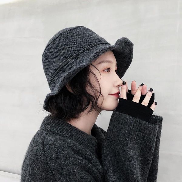 beanie/skull caps knitting wool winter bucket hats women panama hat thick warm plush fisherman cap for girl crimping basin kapelusz gift, Blue;gray
beanie/skull caps knitting wool winter bucket hats women panama hat thick warm plush fisherman cap for girl crimping basin kapelusz gift, Blue;gray