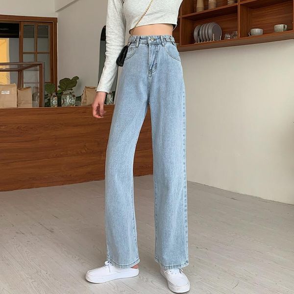 women's jeans goohojio 2021 high waist fashionable straight lady pocket oversized trousers women autumn wide legs denim pants, Blue
women's jeans goohojio 2021 high waist fashionable straight lady pocket oversized trousers women autumn wide legs denim pants, Blue