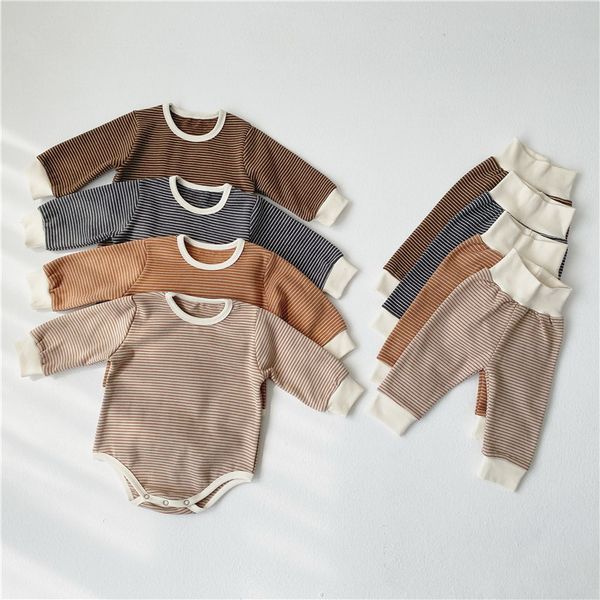wholesale 2021 spring new baby romper 3piece pajama sets girls boys thick striped bodysuit +leggings+cap baby clothes e2508, Blue
wholesale 2021 spring new baby romper 3piece pajama sets girls boys thick striped bodysuit +leggings+cap baby clothes e2508, Blue