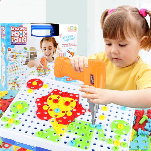 kids drill puzzle toys creative educational toy electric drill screws puzzle assembled mosaic design boy pretend building toys lj201009
kids drill puzzle toys creative educational toy electric drill screws puzzle assembled mosaic design boy pretend building toys lj201009
