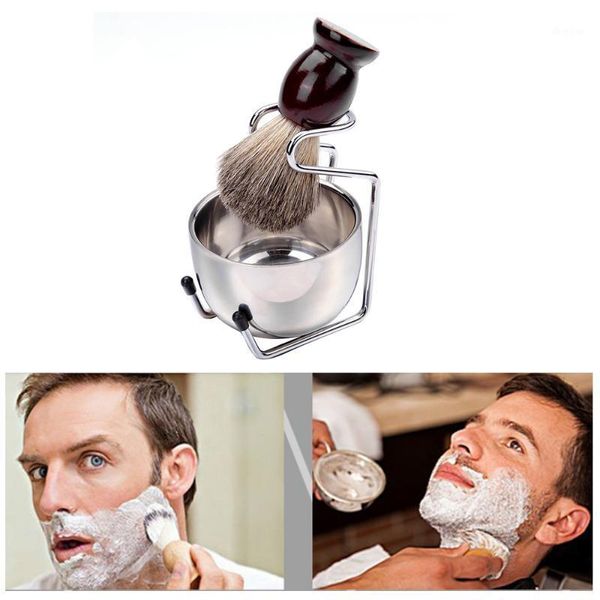 shaving brush set shave brush badger wood handle stainless steel shave stand bowl home bathrooom men's shaving kit tool1
shaving brush set shave brush badger wood handle stainless steel shave stand bowl home bathrooom men's shaving kit tool1