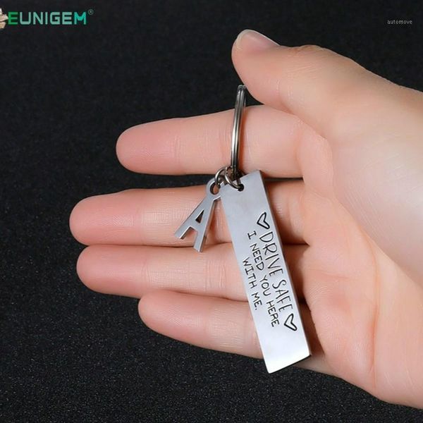 engrave keyring a-z 26 initials letter drive safe drive safe i need you here with me for couples men women gift keychain1, Silver
engrave keyring a-z 26 initials letter drive safe drive safe i need you here with me for couples men women gift keychain1, Silver