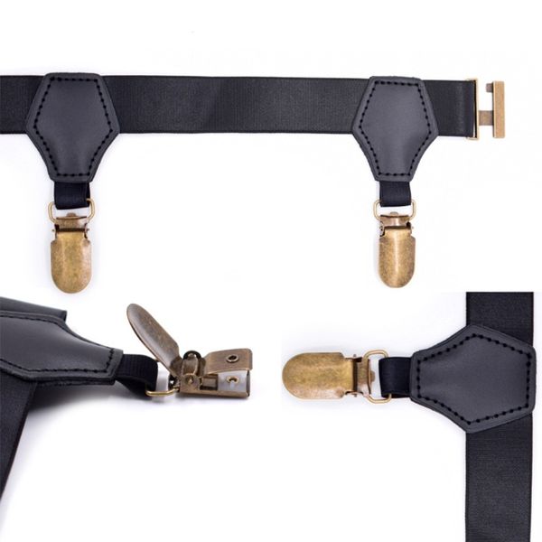 men women black socks suspenders holder with double hard metal non-slip clips elastic adjustable garters belt accessory, Black;white
men women black socks suspenders holder with double hard metal non-slip clips elastic adjustable garters belt accessory, Black;white