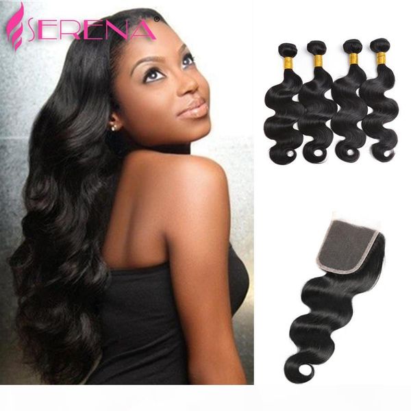 brazilian peruvian malaysian virgin hair 5pcs lot 4*4 swiss lace closure with 4pcs hair bundles body wave human hair extensions, Black;brown
brazilian peruvian malaysian virgin hair 5pcs lot 4*4 swiss lace closure with 4pcs hair bundles body wave human hair extensions, Black;brown