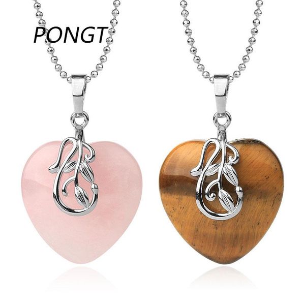 pongt natural stones healing pink quartz purple crystal tigers eye necklaces heart pendant necklace jewelry for women, Silver
pongt natural stones healing pink quartz purple crystal tigers eye necklaces heart pendant necklace jewelry for women, Silver
