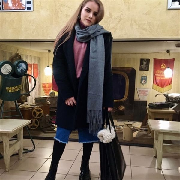 soft cashmere women's winter scarves shawl ladies black scarf khaki female poncho women pashmina wool stole wrap y201007, Blue;gray
soft cashmere women's winter scarves shawl ladies black scarf khaki female poncho women pashmina wool stole wrap y201007, Blue;gray