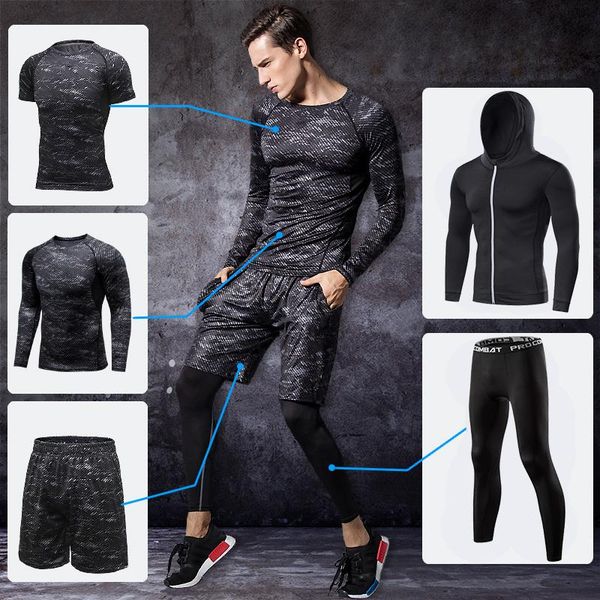 running sets men's sports suit compression tracksuit fitness gym clothes for jogging suits sportwear training exercise workout tight, Black;blue
running sets men's sports suit compression tracksuit fitness gym clothes for jogging suits sportwear training exercise workout tight, Black;blue
