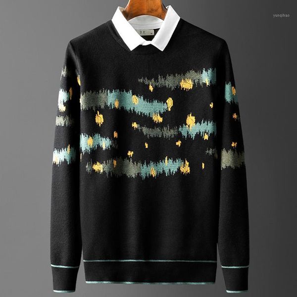 new winter fake two sweater men fashion handsome jacquard warm thickened casual computer knitted plus size -4xl1, White;black
new winter fake two sweater men fashion handsome jacquard warm thickened casual computer knitted plus size -4xl1, White;black