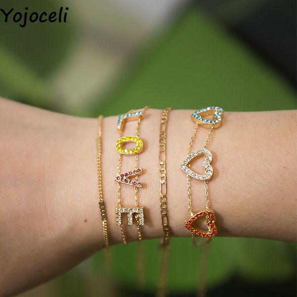yojoceli colorful heart women strand bracelets jewelry elegant love rhineston chain wrap bracelet female, Black
yojoceli colorful heart women strand bracelets jewelry elegant love rhineston chain wrap bracelet female, Black