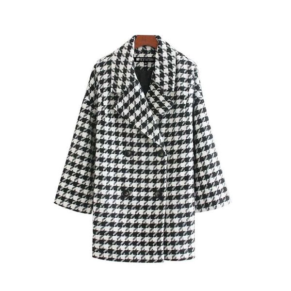 women's jackets vintage stylish double breasted houndstooth jacket coat women 2021 fashion long sleeve side pockets plaid outerwear chi, Black;brown
women's jackets vintage stylish double breasted houndstooth jacket coat women 2021 fashion long sleeve side pockets plaid outerwear chi, Black;brown