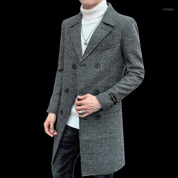 wool jacket men's winter wool coat casual slim plaid collar coat cotton collar men's long trench1, Black
wool jacket men's winter wool coat casual slim plaid collar coat cotton collar men's long trench1, Black
