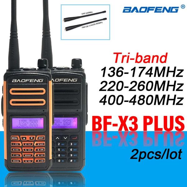 2pcs baofeng x3 plus long distance tri-band ham radios high-power walkie-talkies handheld hf transceiver bf uv-5r update version
2pcs baofeng x3 plus long distance tri-band ham radios high-power walkie-talkies handheld hf transceiver bf uv-5r update version