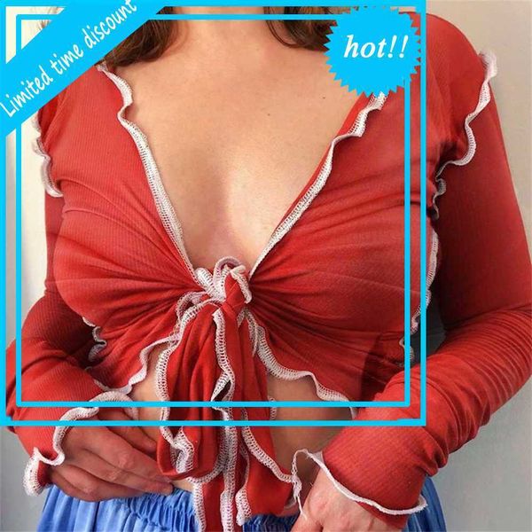2021 women restore shirts bandage vest t-shirts casual long mouw ruches basic slim stream, White
2021 women restore shirts bandage vest t-shirts casual long mouw ruches basic slim stream, White