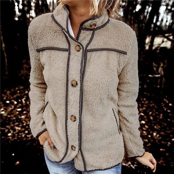 women's jackets fashion stand collar women coat winter plus velvet single breasted pockets female outwear casual thermal overcoat, Black;brown
women's jackets fashion stand collar women coat winter plus velvet single breasted pockets female outwear casual thermal overcoat, Black;brown