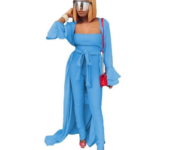 мода two piece set женщина flare рукав длинного кардигана trench coat и без бретелек комбинезона клуб 2 шт matching set нарядов поясов, Gray
мода two piece set женщина flare рукав длинного кардигана trench coat и без бретелек комбинезона клуб 2 шт matching set нарядов поясов, Gray