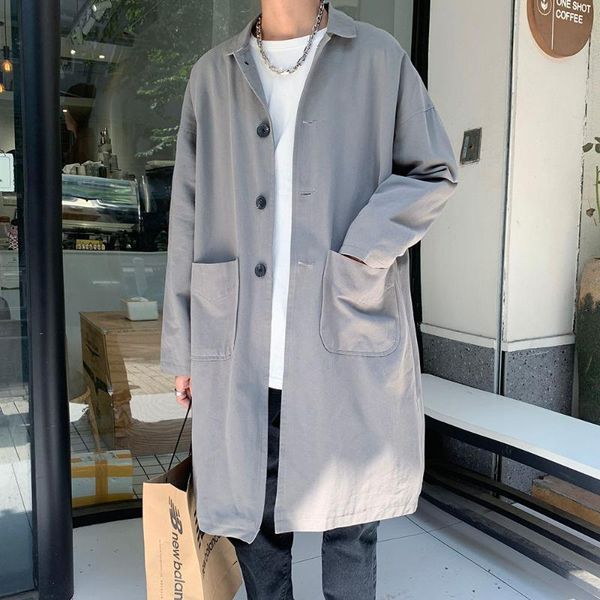 men's trench coats 2021 winter fashion windbreaker korean style single breasted long over knee and coat men mens overcoat, Tan;black
men's trench coats 2021 winter fashion windbreaker korean style single breasted long over knee and coat men mens overcoat, Tan;black