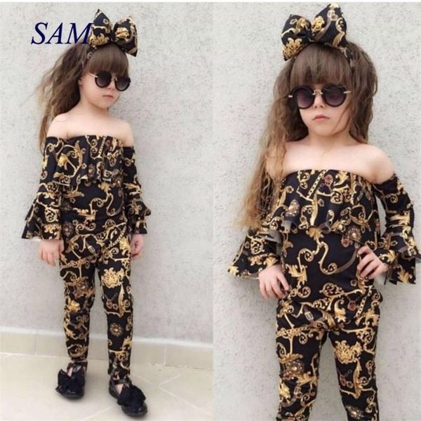autumn ins girls word collar flare sleeves printed trousers + headband bow 3 pcs suit children's fashion clothing sets 201031, White
autumn ins girls word collar flare sleeves printed trousers + headband bow 3 pcs suit children's fashion clothing sets 201031, White