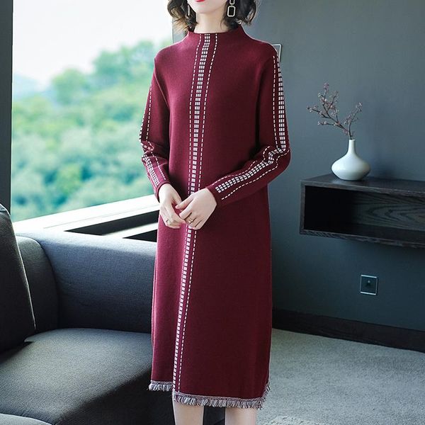 coigarsam knitting women dress new loose turtleneck dresses wine red 8309, Black;gray
coigarsam knitting women dress new loose turtleneck dresses wine red 8309, Black;gray