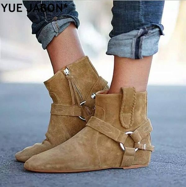 yue jabon spring autumn vintage ankle boots suede leather women's flat zipper boots black real leather riding motorcycle1
yue jabon spring autumn vintage ankle boots suede leather women's flat zipper boots black real leather riding motorcycle1