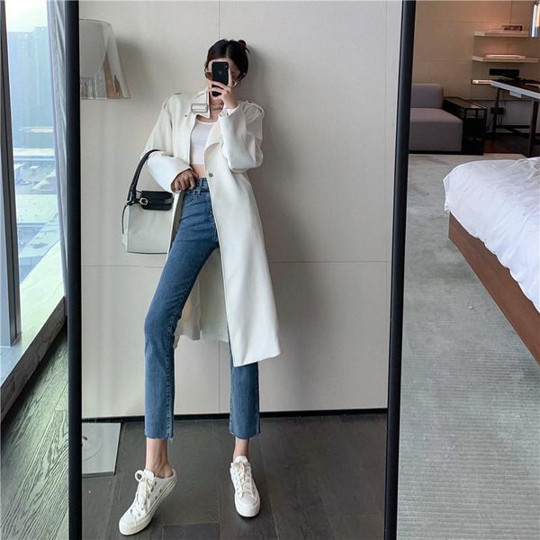 women's trench coats 2021 autumn and winter british-style fashion temperament mid-length coat jacket, Tan;black
women's trench coats 2021 autumn and winter british-style fashion temperament mid-length coat jacket, Tan;black