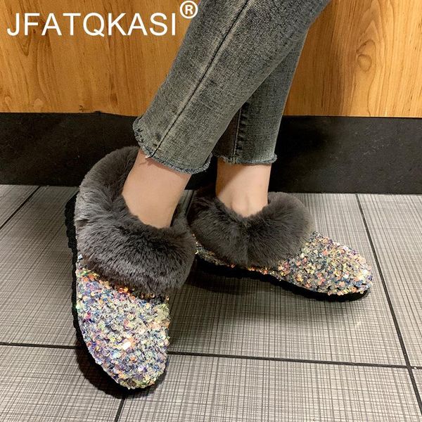 women indoor winter boots fashion sequin design snow shoes round toe short boots soft plus thicken non-slip warm cotton shoes, Black
women indoor winter boots fashion sequin design snow shoes round toe short boots soft plus thicken non-slip warm cotton shoes, Black