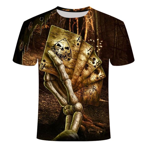 3d skull poker men brand mens 3d print shirts anime hippie aesthetic men clothing
