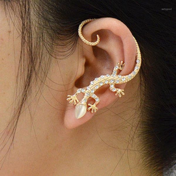 stud 1pc fashion crystal rhinestone ear cuff earring luxury gecko earrings exaggerated decoration creative gift korean style1, Golden;silver
stud 1pc fashion crystal rhinestone ear cuff earring luxury gecko earrings exaggerated decoration creative gift korean style1, Golden;silver