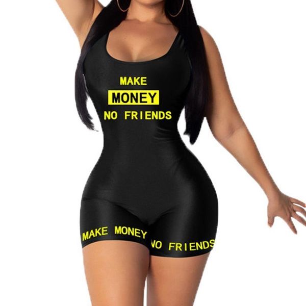 women casual sports jumpsuit summer sleeveless vest letter print bodysuits fitness fashion rompers one piece outfits, Black;white
women casual sports jumpsuit summer sleeveless vest letter print bodysuits fitness fashion rompers one piece outfits, Black;white