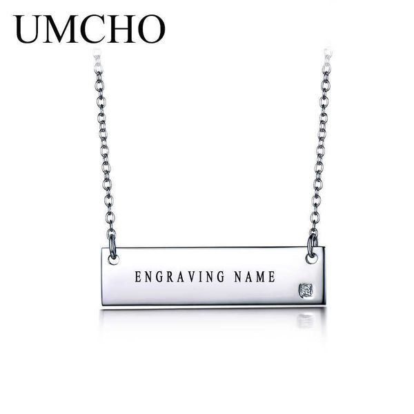 necklaces genuine name 925 engraved sterling bar silver umcho custom pendants for women party personalized gift fine jewelry q0531
necklaces genuine name 925 engraved sterling bar silver umcho custom pendants for women party personalized gift fine jewelry q0531