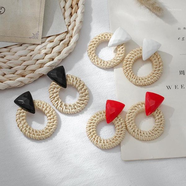 new fashion korean handmade rattan wooden earrings creative geometric hollow round earrings jewelry women1, Golden;silver
new fashion korean handmade rattan wooden earrings creative geometric hollow round earrings jewelry women1, Golden;silver