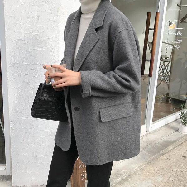 women's wool & blends gray blazer jacket women overcoat 2021 autumn winter coat suit short korean loose cashmere outerwear clothes fema, Black
women's wool & blends gray blazer jacket women overcoat 2021 autumn winter coat suit short korean loose cashmere outerwear clothes fema, Black