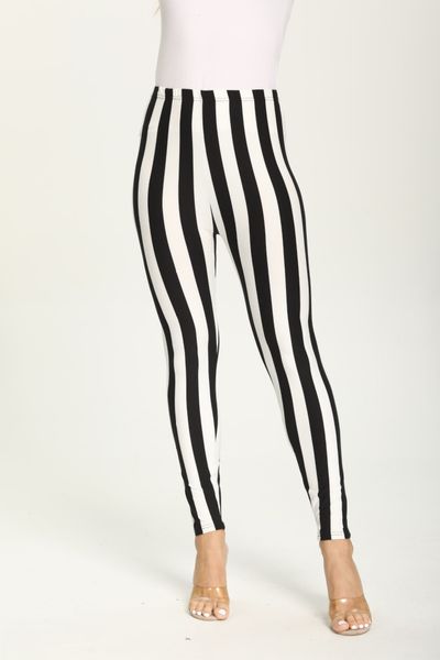 stretch stripe sports fitness yoga leggings, Black 
stretch stripe sports fitness yoga leggings, Black