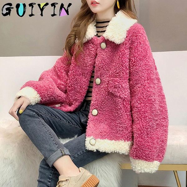 women 2020 autumn winter thick lamb wool teddy coats female thick warm outerwear faux fur jackets ladies casual short overcoats, Black
women 2020 autumn winter thick lamb wool teddy coats female thick warm outerwear faux fur jackets ladies casual short overcoats, Black