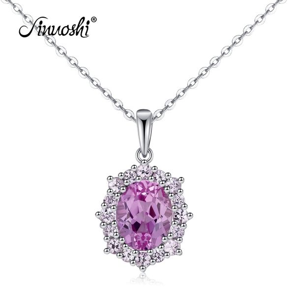 ainuoshi 3 carats oval cut halo pendant necklace pink stone engagement wedding 925 sterling silver necklace women jewelry gifts y200106
ainuoshi 3 carats oval cut halo pendant necklace pink stone engagement wedding 925 sterling silver necklace women jewelry gifts y200106