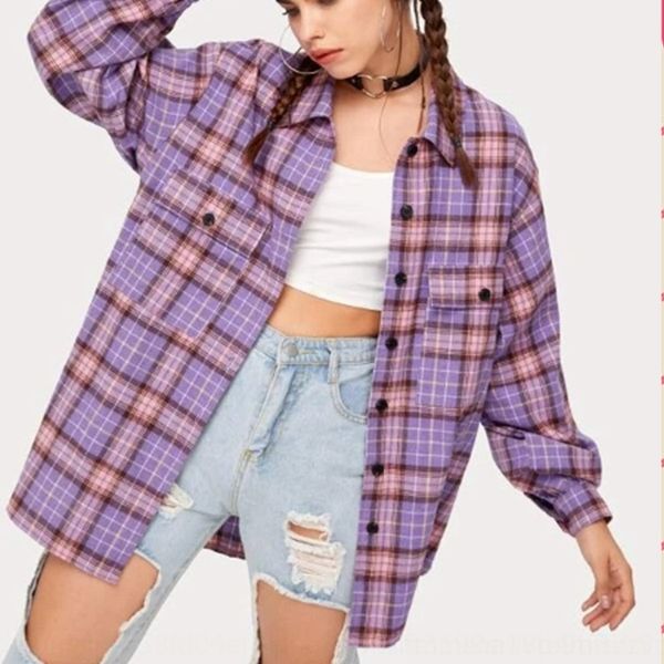 5tyhb mid 2020 women's new plaid pocket lapel autumn length loose autumn 2020 shirt women's new pocket plaid lapel mid length loos, White
5tyhb mid 2020 women's new plaid pocket lapel autumn length loose autumn 2020 shirt women's new pocket plaid lapel mid length loos, White