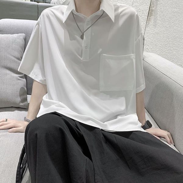 men's t-shirts 2021 summer youth loose solid color lapel short-sleeved t-shirt fashion casual wild pullover black/white/khaki1, White;black
men's t-shirts 2021 summer youth loose solid color lapel short-sleeved t-shirt fashion casual wild pullover black/white/khaki1, White;black