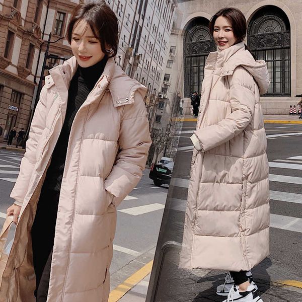 long jacket coat 2021 winter new parkas women's thicken warm cotton coats female hooded solid down jackets, Black
long jacket coat 2021 winter new parkas women's thicken warm cotton coats female hooded solid down jackets, Black