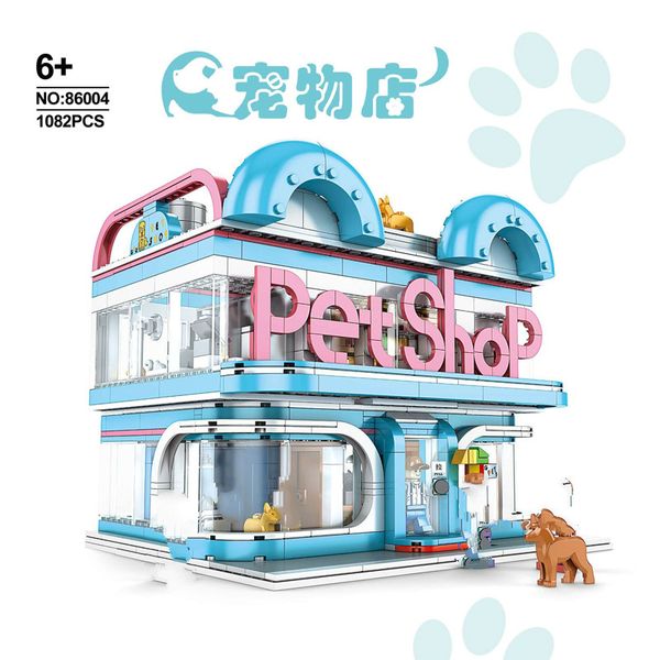 86004 Creator City Street View Series Petshop Building Blocks Toys 1082pcs Bricks