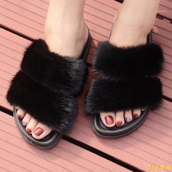 slippers luxury women fur slides real mink hair sandals double buckle shoes fashion woman shoes1, Black
slippers luxury women fur slides real mink hair sandals double buckle shoes fashion woman shoes1, Black