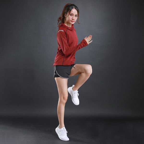 women autumn thin running shirts gym fitness long sleeves sweatshirts training breathable hood sports yoga clothing quick kg-529, White;red
women autumn thin running shirts gym fitness long sleeves sweatshirts training breathable hood sports yoga clothing quick kg-529, White;red